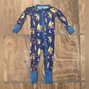 Where The Wild Things Are Footless Zip Pajamas | 6–12 Months Little Sleepies